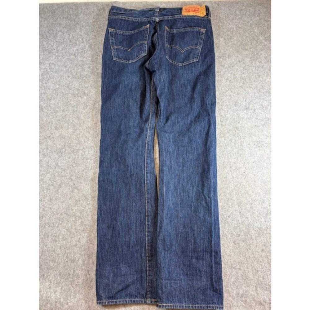 Levis 501 Original Fit Jeans Mens 33x34 Dark Wash Straight Leg Denim Indigo
